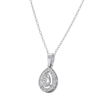 Cushion Halo Diamond Pendant